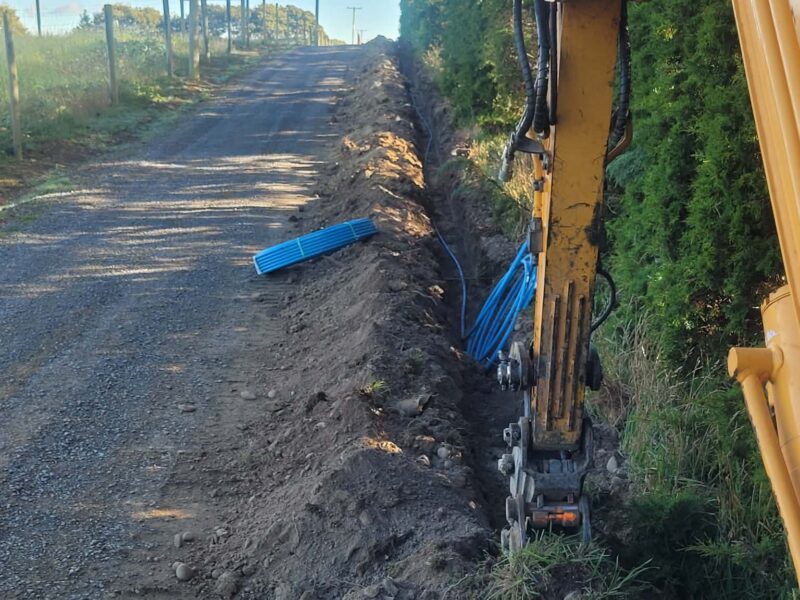 Swale for drainage creation services in North Canterbury
